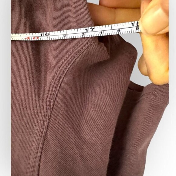 Lululemon Knot Gonna Fly SS V-neck PIMA COTTON active top Tee ANTIQUE Brown 6 S - Picture 11 of 12